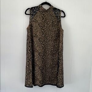 Betsey Johnson Leopard Print Sleeveless Dress